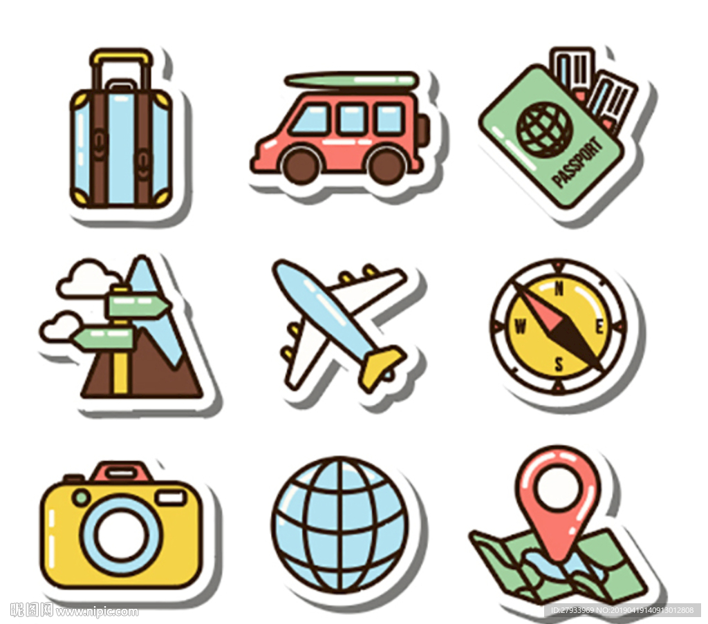 旅行元素icon
