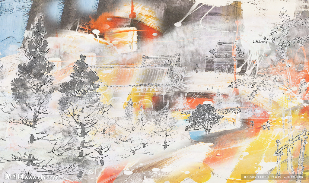 抽象油画