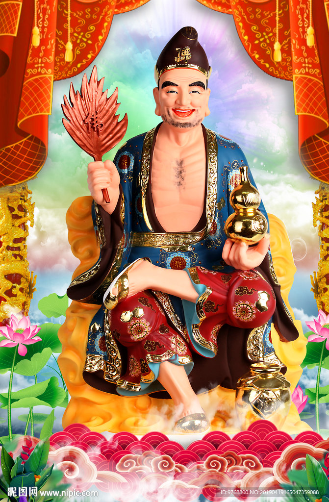 济公 雕塑 和尚 雕像 传说