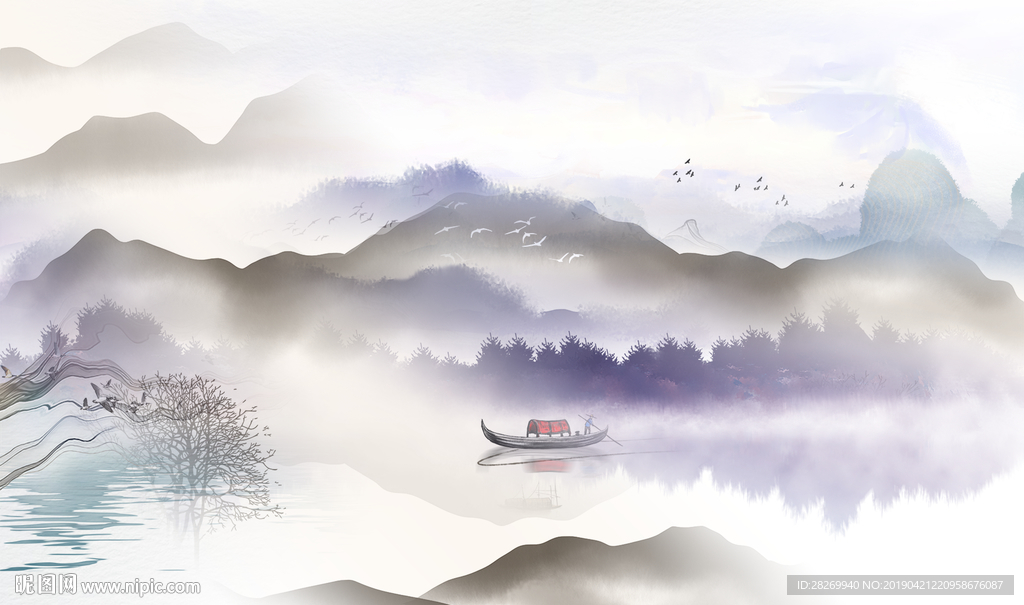 山水壁画