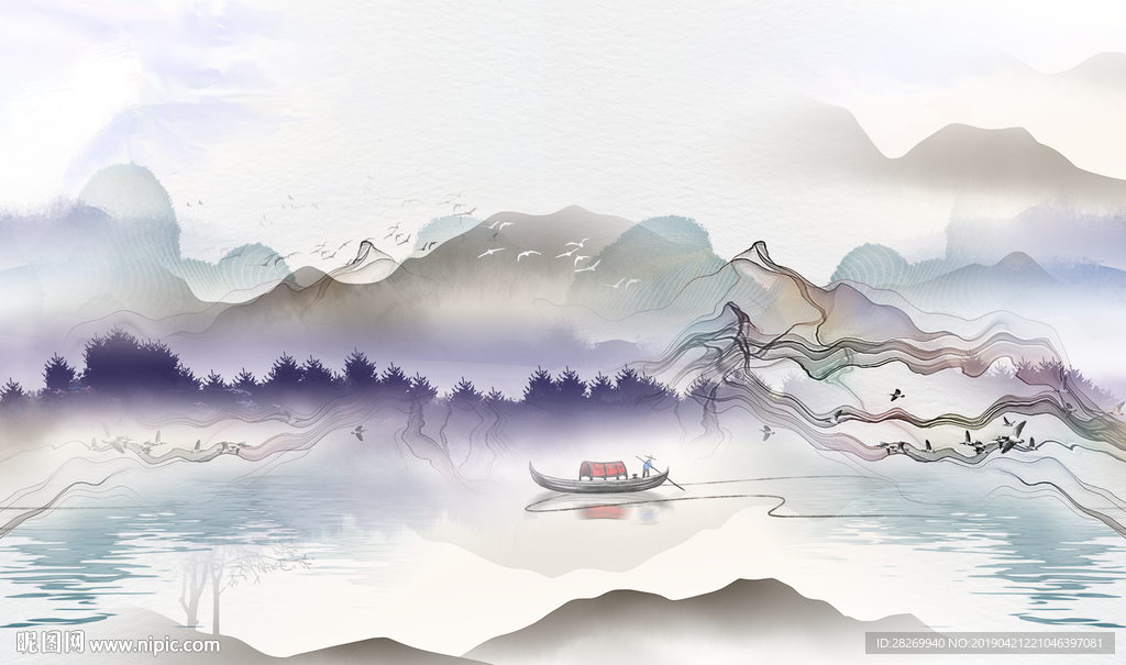 山水壁画