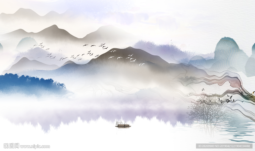 山水壁画