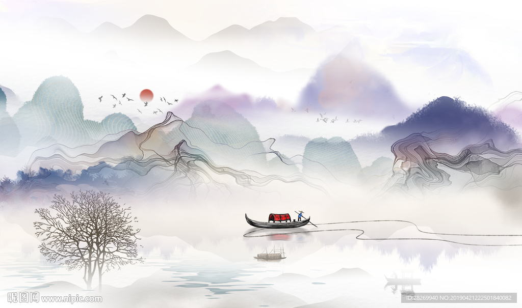 山水壁画