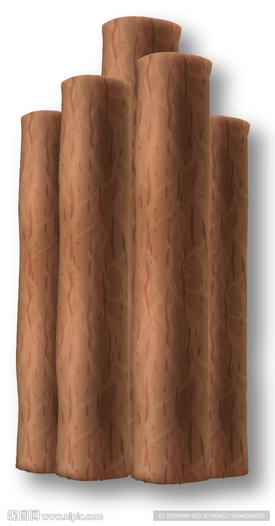 精美矢量木头木桩圆木设计素材