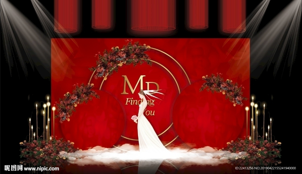 红色大理石婚礼