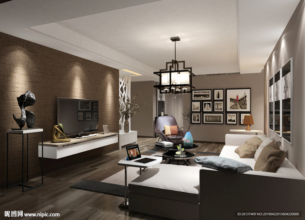 现代风格  客餐厅