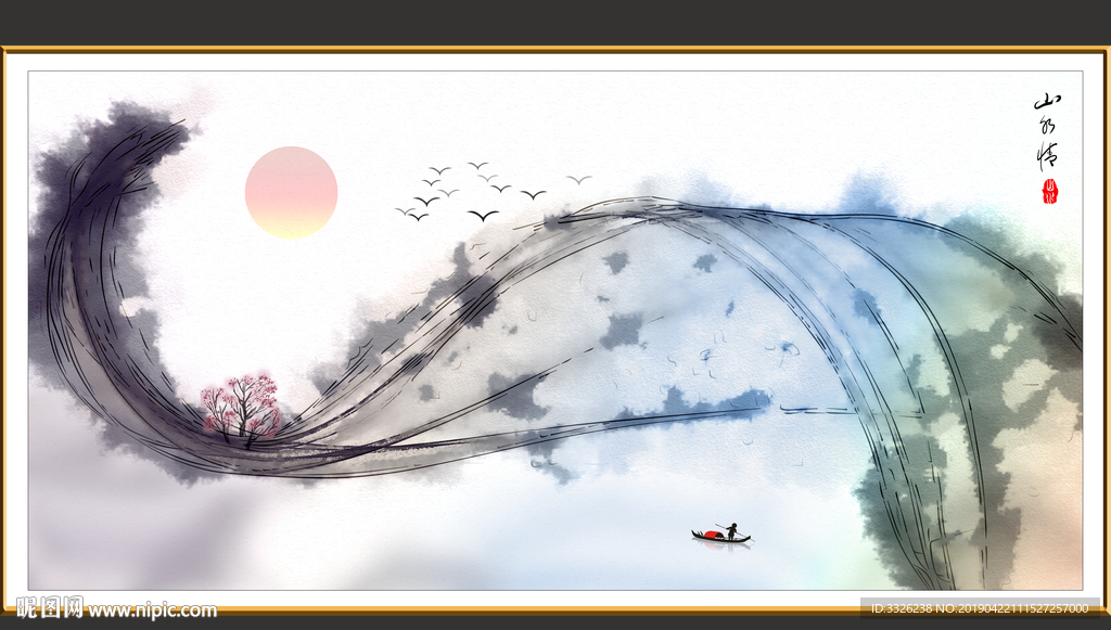 水墨 水墨画 抽象水墨画 禅意