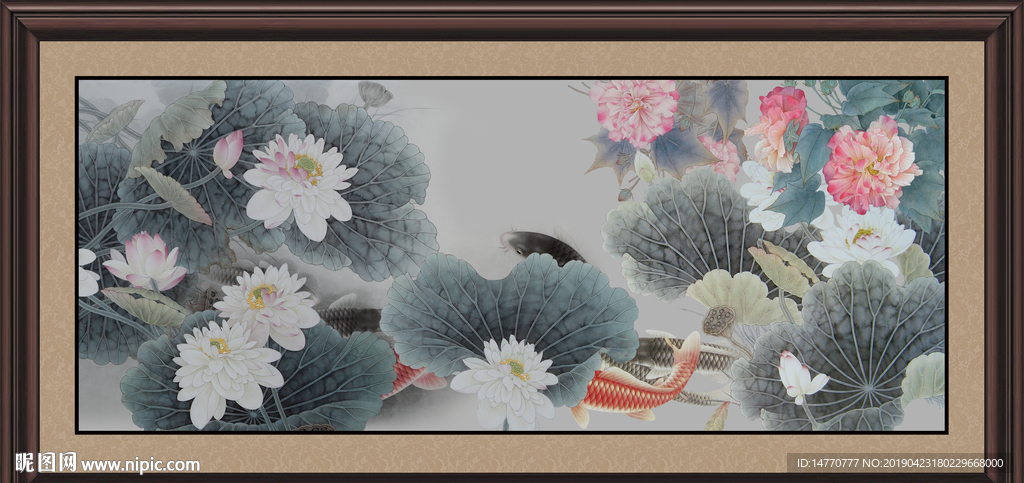 国画荷花