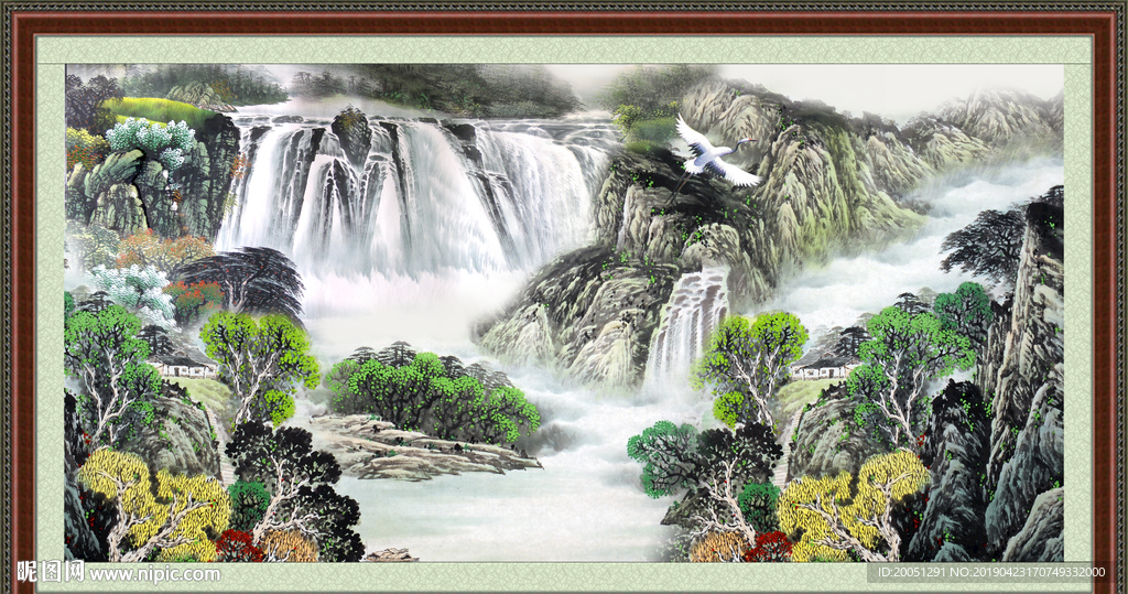 聚宝盆风水画