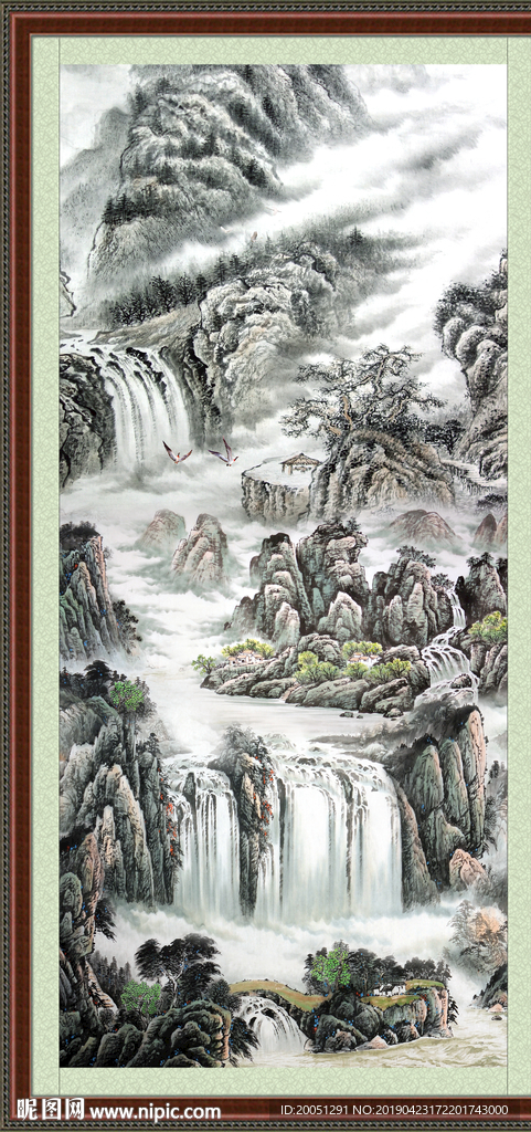 聚宝盆风水画