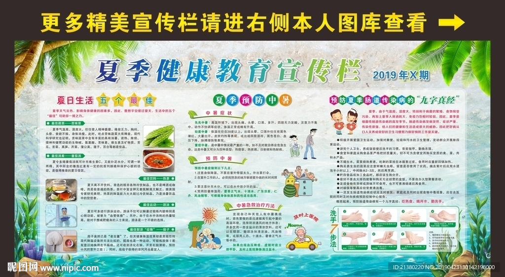 夏季健康教育宣传栏图片