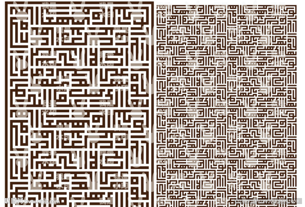 迷宫底纹回字纹