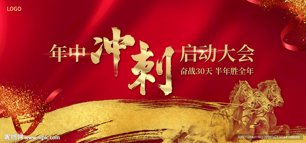 年中业绩冲刺誓师大会背景