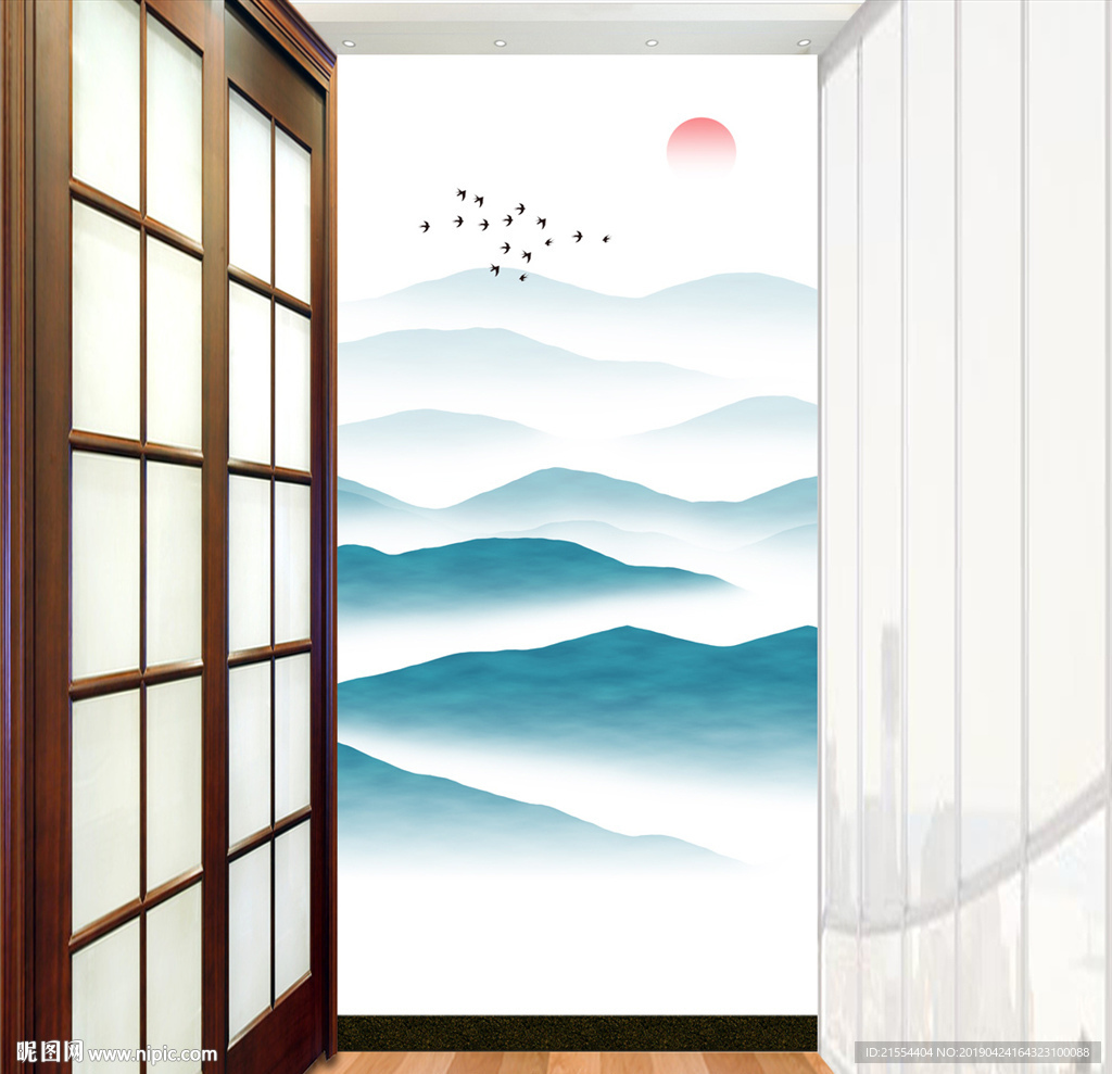 玄关水墨山水