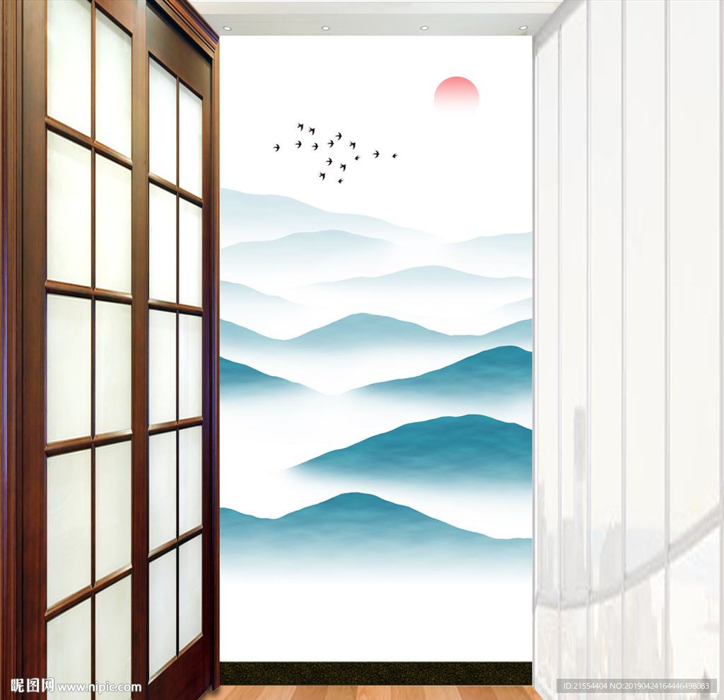 玄关水墨山水