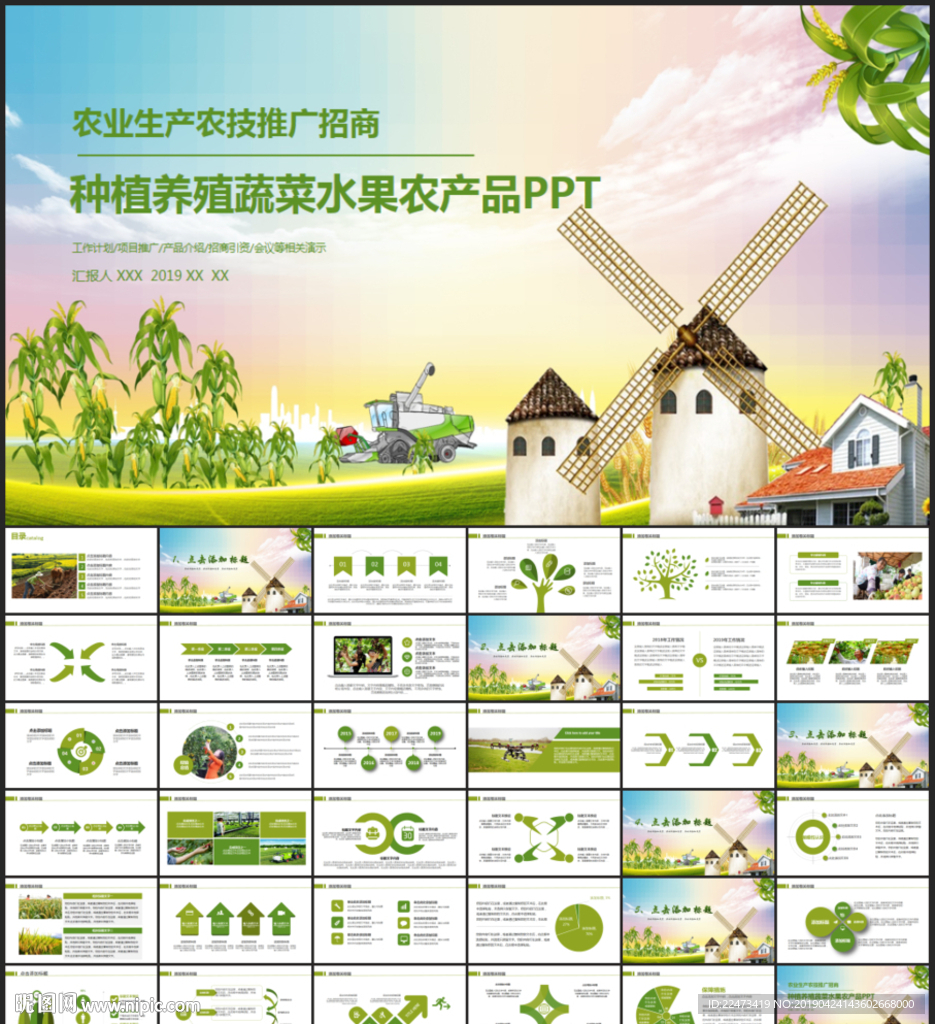 生态农业水果蔬菜农产品PPT