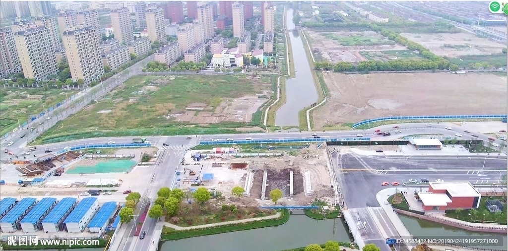 上海郊区城市发展道路交通4K