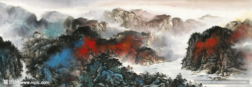 鸿运当头国画山水画