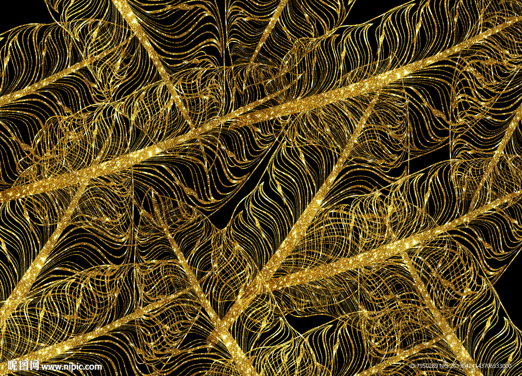 黄金树叶背景墙