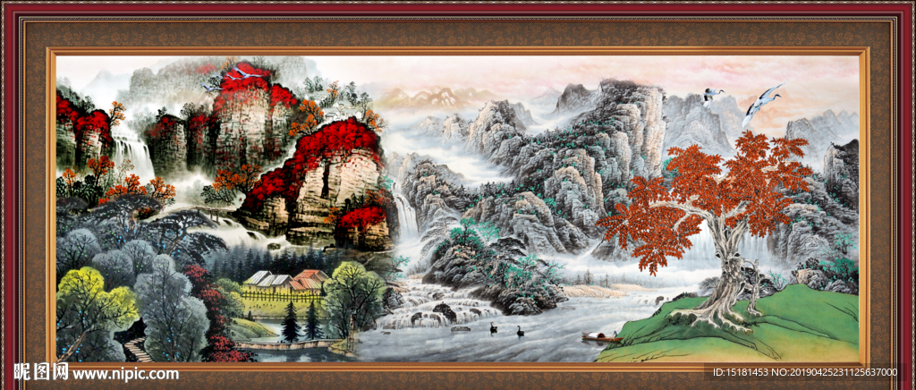 国画山水风景