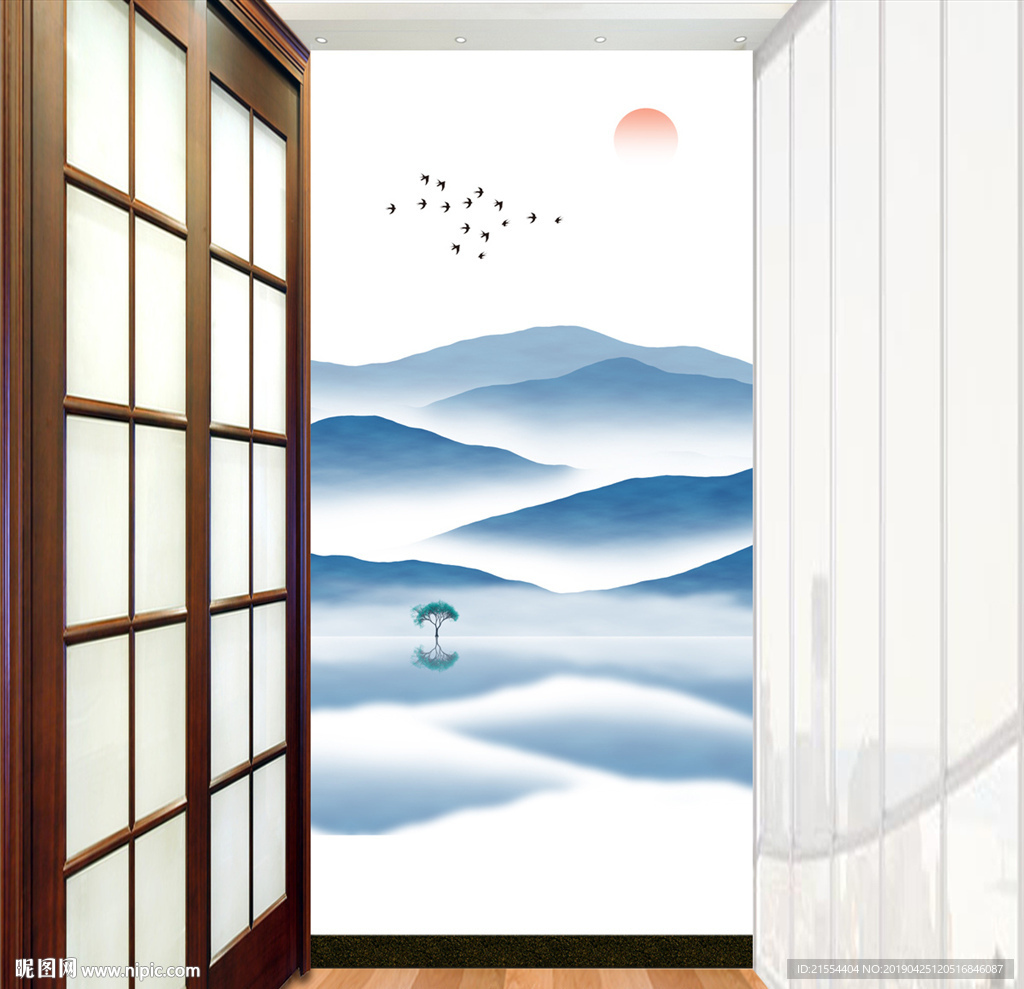 玄关山水画