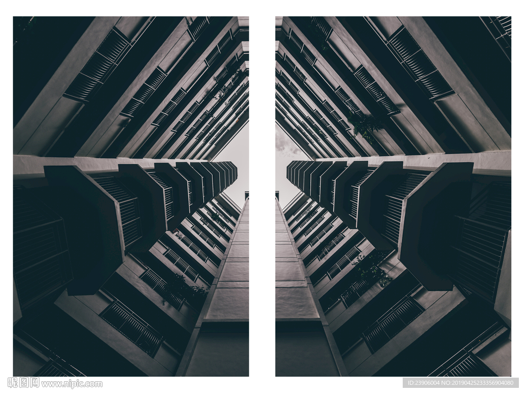 现代二联画 静物装饰画 高楼