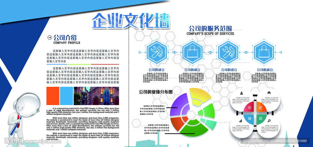 企业文化墙展板海报