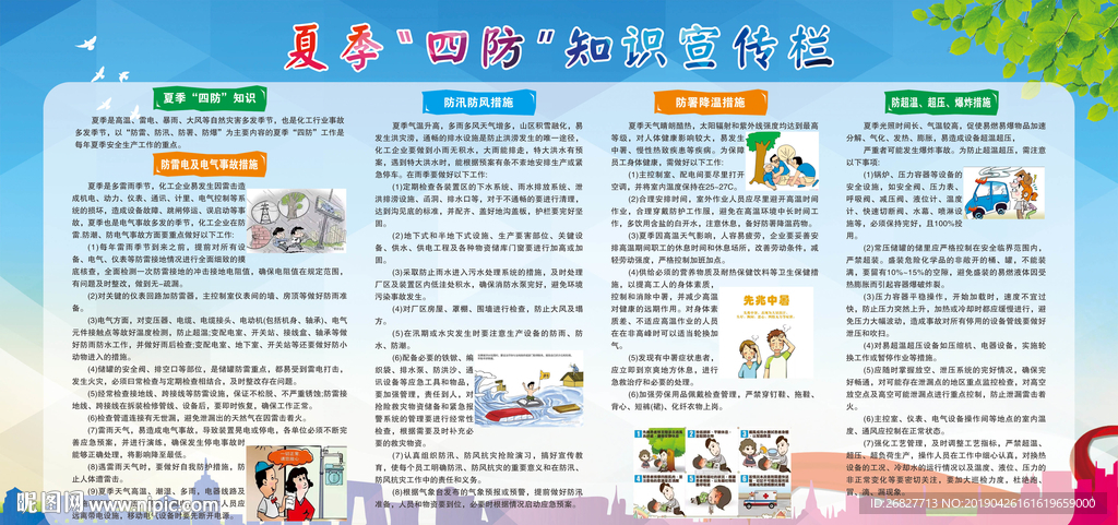 夏季四防知识宣传栏