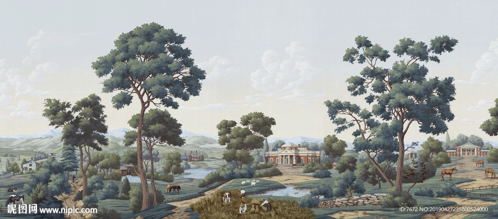 北欧小镇丰收的季节