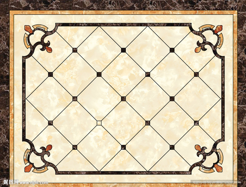 高温烧简约欧式大理石纹地毯地拼