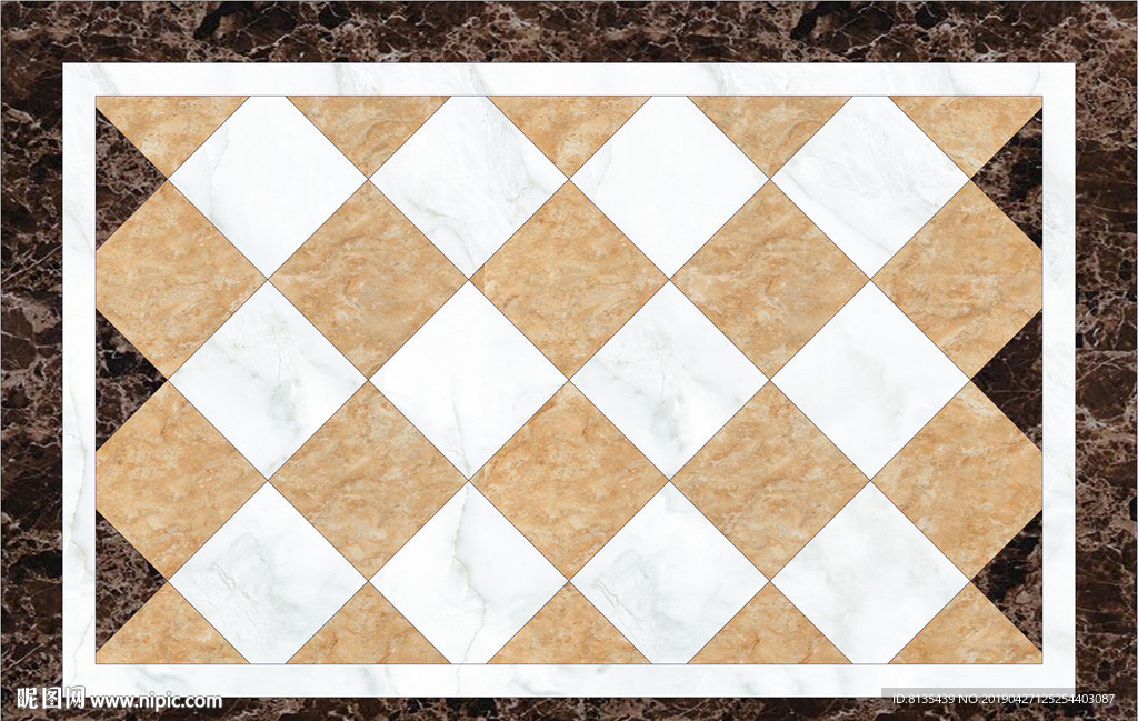 大气简约爵士白格子纹理水刀拼花