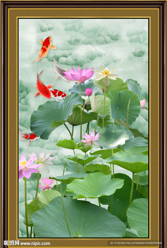 国画荷花