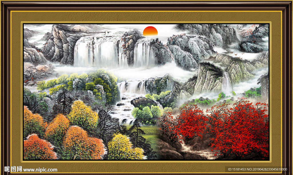 山水风景画图