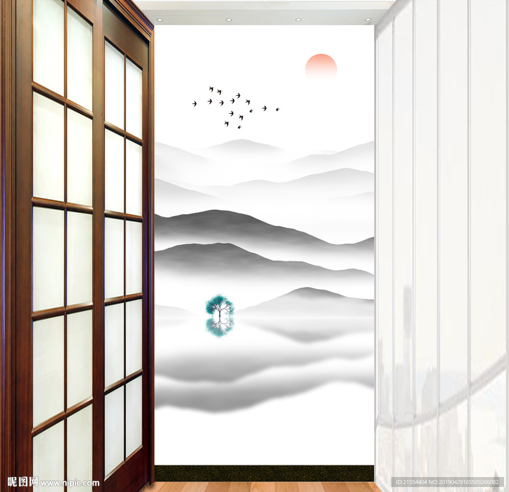 玄关山水画