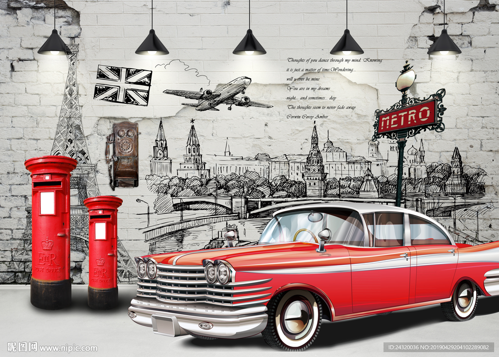 复古美式欧式背景墙装饰画