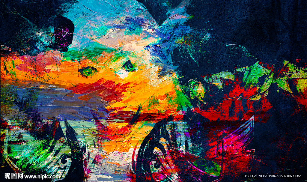抽象油画