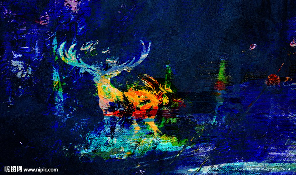 抽象油画