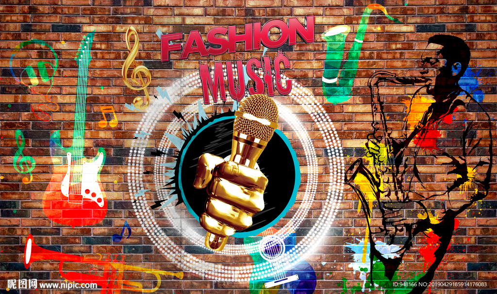 音乐主题装饰画背景墙