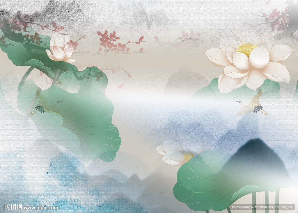 黑白山水画