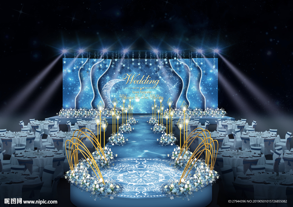 宝蓝色星空系仪式区