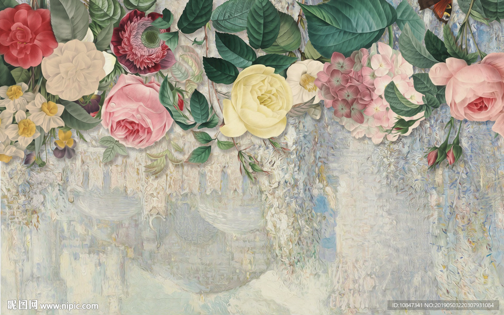 欧式花纹 背景墙