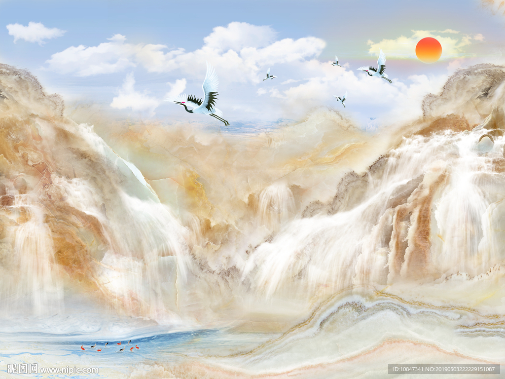 大理石山水石纹玉石