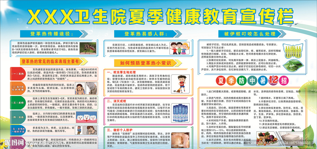 夏季健康教育宣传栏