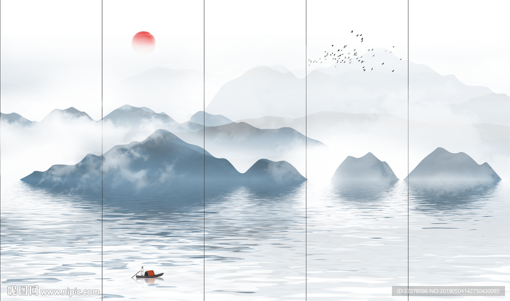 山水壁画