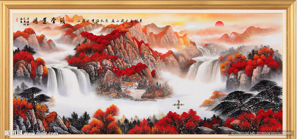 鸿运当头国画