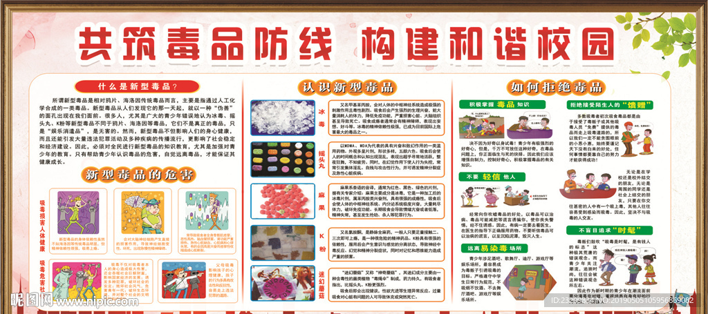 禁毒  防艾  展板