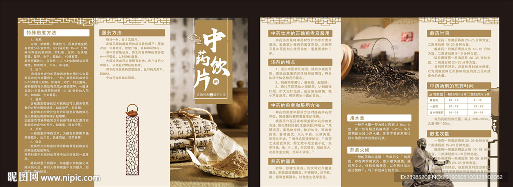 中医三折页