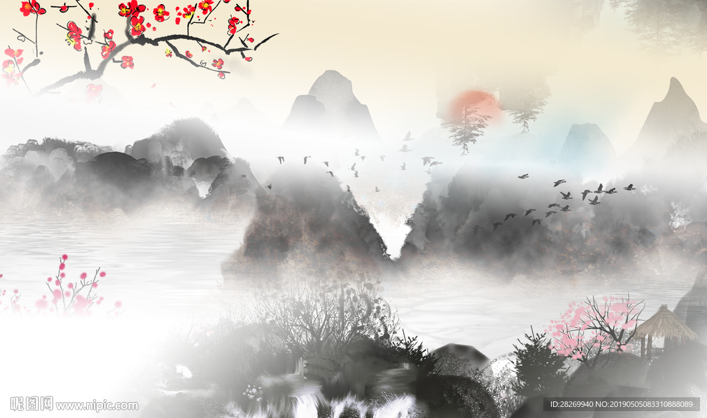 抽象山水