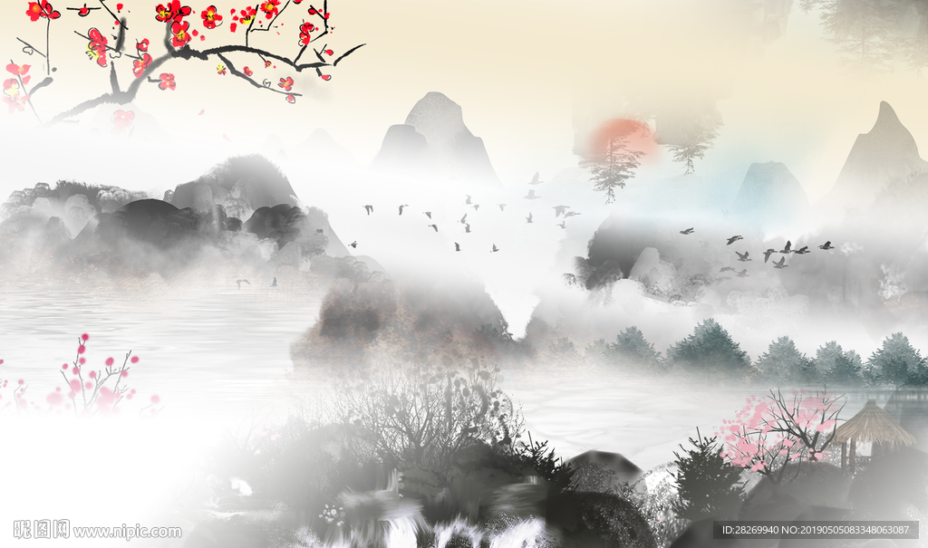 抽象山水