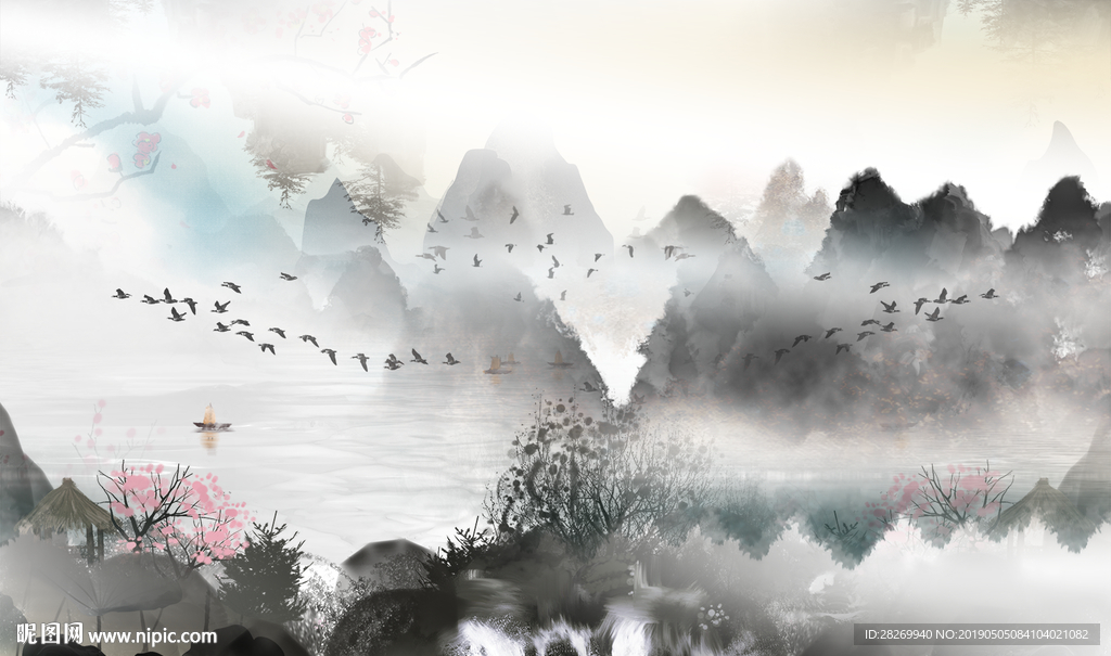 抽象山水